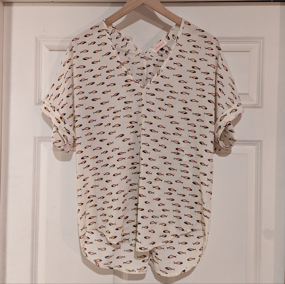 Alythea Fish Blouse - Women's M Cream